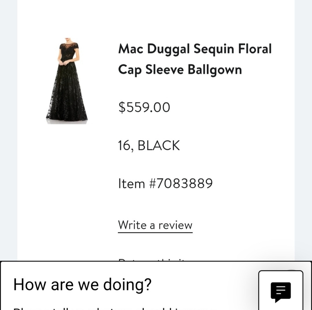 Mac Duggal Sequin Floral Cap Sleeve Ballgown – Worn Once, Professionally Altered